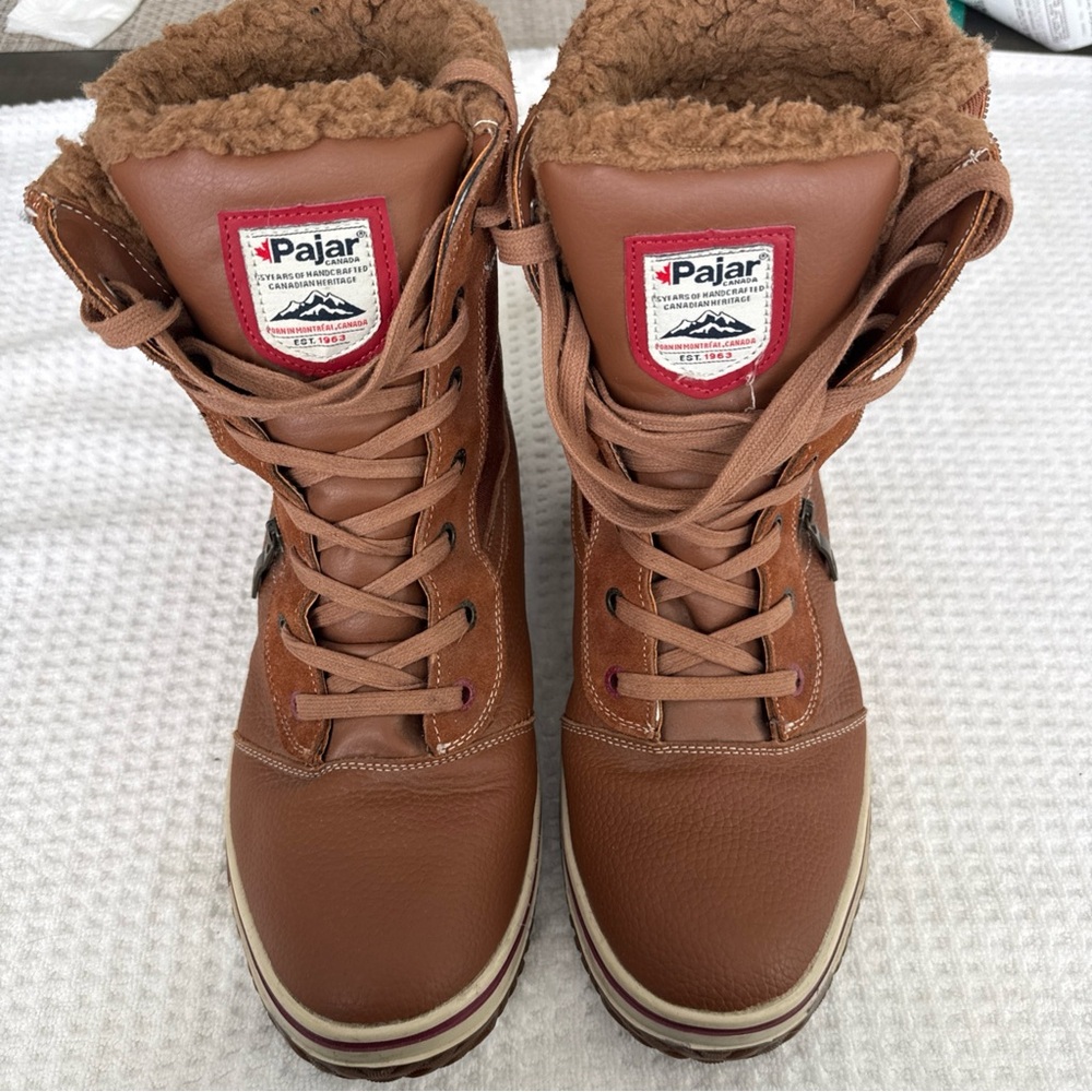 Pajar Tan Leather Lace-Up Boots - Picture 13 of 16